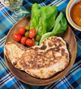 ナンが焼けました